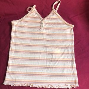 Art Class girl’s cami-tank with ruffled hem